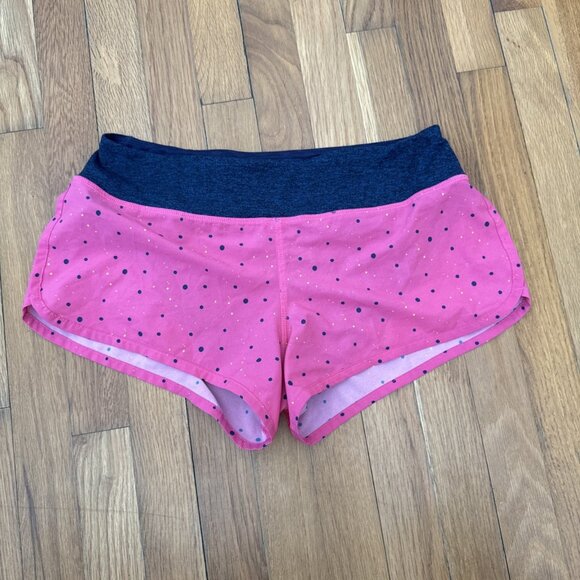 Rabbit Pants - Rabbit Women's Pink Polka Dot Catch Me If You Can Running Trail Shorts Size M